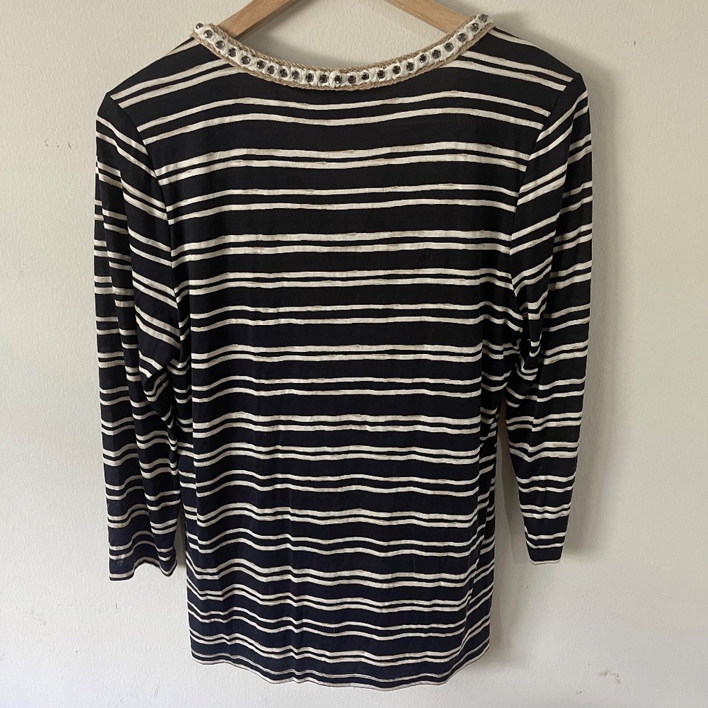 Navy Striped Women's Top - Picture 8 of 9